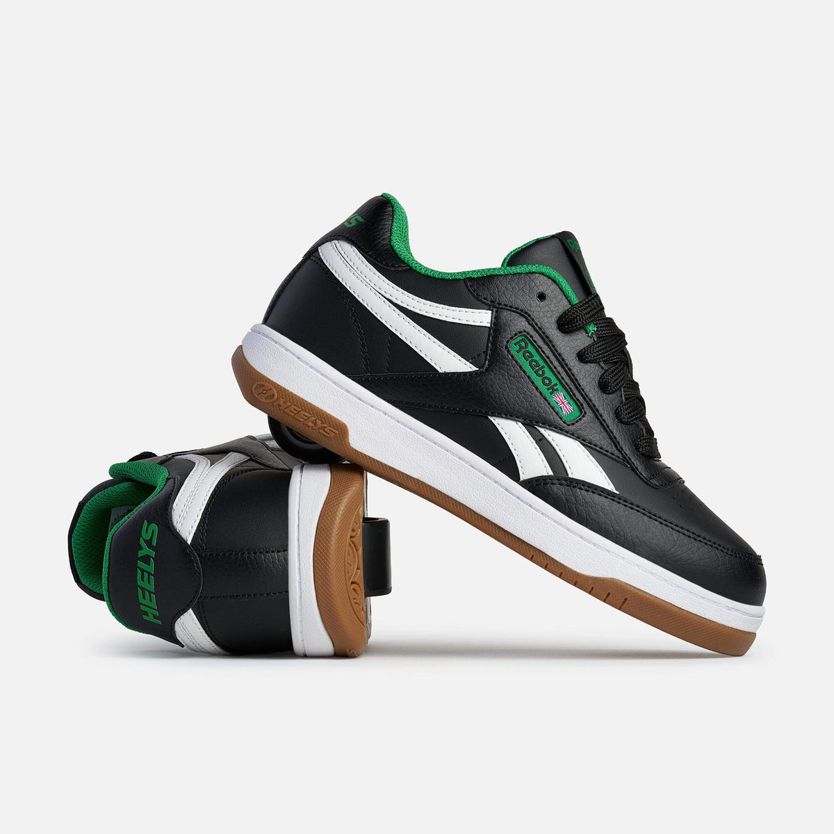 Heelys | Reebok Club C Adults - Black/White/Green