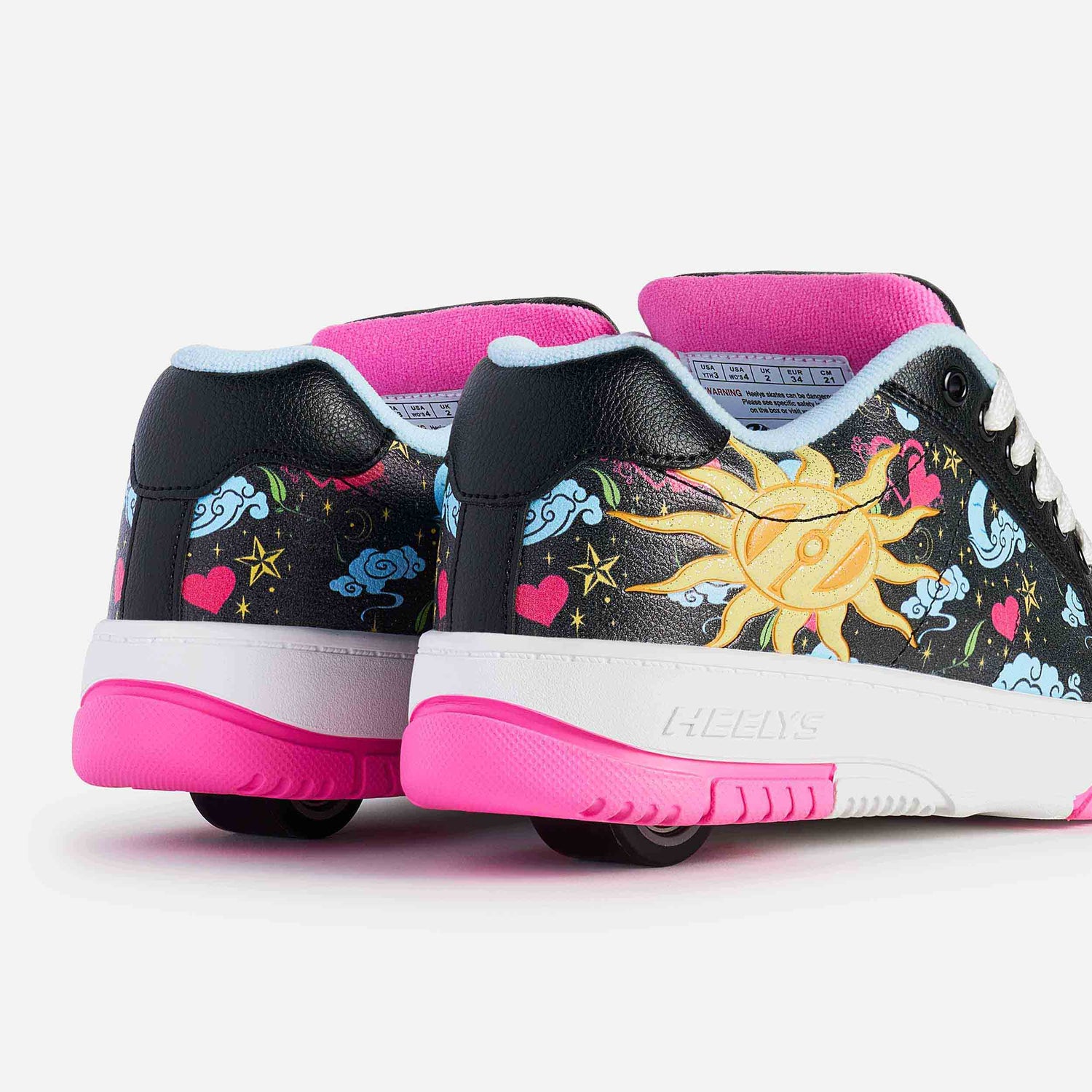 Heelys Kolect Prints - Black/Blue/Neon Pink